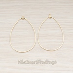 PD.521-02 // Large Rope Teardrop Pendant, 2 Pc