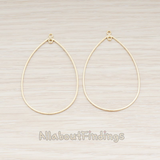PD.521-02 // Large Rope Teardrop Pendant, 2 Pc