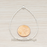 PD.521-02 // Large Rope Teardrop Pendant, 2 Pc