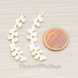 PD.528 // Leaf on Long Branch Pendant, 2 Pc