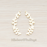 PD.528 // Leaf on Long Branch Pendant, 2 Pc