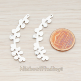 PD.528 // Leaf on Long Branch Pendant, 2 Pc