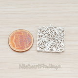 PD.531-01 // Mesh Square Pendant, 2 Pc