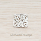 PD.531-01 // Mesh Square Pendant, 2 Pc