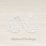 PD.536 // Giraffe Print Teardrop Pendant, 2 Pc