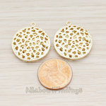 PD.544 // 3D Moon Round Pendant, 2 Pc