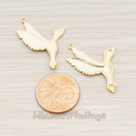 PD.548 // Flying Dove Bird Pendant, 2 Pc