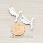 PD.548 // Flying Dove Bird Pendant, 2 Pc