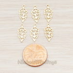 PD.549 // Unique Leaf Pendant, 4 Pc