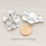 PD.550 // Abstract Rose Bouquet Connector Pendant, 2 Pc