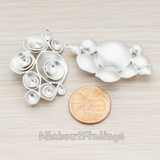 PD.550 // Abstract Rose Bouquet Connector Pendant, 2 Pc