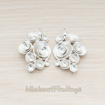 PD.550 // Abstract Rose Bouquet Connector Pendant, 2 Pc