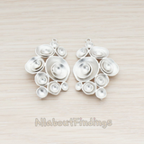 PD.550 // Abstract Rose Bouquet Connector Pendant, 2 Pc