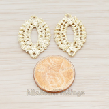 PD.551 // Oval Lace Pendant, 2 Pc
