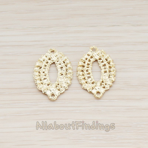 PD.551 // Oval Lace Pendant, 2 Pc