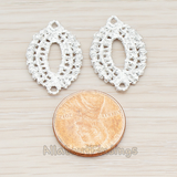 PD.551 // Oval Lace Pendant, 2 Pc