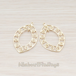 PD.558 // Swirl Marquise Pendant, 2 Pc