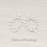 PD.558 // Swirl Marquise Pendant, 2 Pc