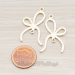 PD.561-01 // Flat Bow Ribbon Connector Pendant, 2 Pc