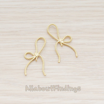 PD.561 // Long Tied Bow Ribbon Pendant, 2 Pc