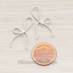 PD.561 // Long Tied Bow Ribbon Pendant, 2 Pc