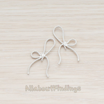 PD.561 // Long Tied Bow Ribbon Pendant, 2 Pc