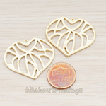 PD.567 // Webbed Heart Pendant, 2 Pc