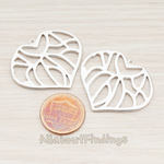 PD.567 // Webbed Heart Pendant, 2 Pc