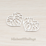 PD.567 // Webbed Heart Pendant, 2 Pc