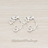 PD.568 // Floral Branch Pendant, 2 Pc