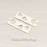 PD.578 // Circles in Rectangle Pendant, 2 Pc