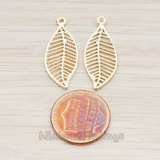 PD.584 // Caterpillar Leaf Pendant, 4 Pc