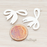 PD.589 // Flat Bow Ribbon Pendant, 2 Pc