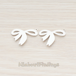PD.589 // Flat Bow Ribbon Pendant, 2 Pc