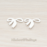 PD.589 // Flat Bow Ribbon Pendant, 2 Pc