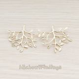 PD.591 // Tree Leaf Pendant, 2 Pc
