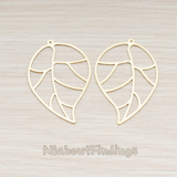 PD.597 // Large Leaf Pendant, 2 Pc