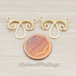 PD.598 // Wired Organic Shape Connector Pendant, 2 Pc