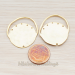 PD.605 // Round Connector with Multi Loops Pendant, 2 Pc