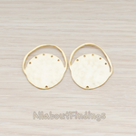 PD.605 // Round Connector with Multi Loops Pendant, 2 Pc