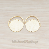 PD.605 // Round Connector with Multi Loops Pendant, 2 Pc