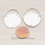 PD.605 // Round Connector with Multi Loops Pendant, 2 Pc