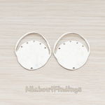 PD.605 // Round Connector with Multi Loops Pendant, 2 Pc