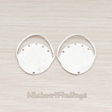 PD.605 // Round Connector with Multi Loops Pendant, 2 Pc