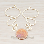 PD.618 // Organic Jelly Fish Curved Pendant, 2 Pc
