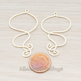 PD.618 // Organic Jelly Fish Curved Pendant, 2 Pc