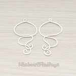 PD.618 // Organic Jelly Fish Curved Pendant, 2 Pc