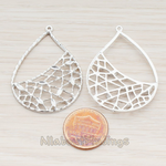 PD.624 // Leaf Teardrop Charm Pendant, 2 Pc