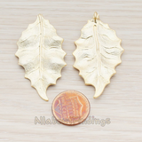 PD.627 // Large Dried Leaf Pendant, 2 Pc