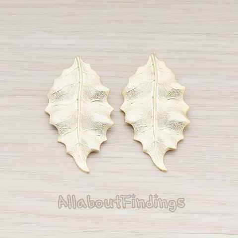 PD.627 // Large Dried Leaf Pendant, 2 Pc